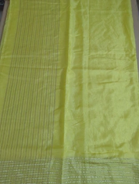 Soft Russian With Desiner Ready Made Blouse  - Yellow