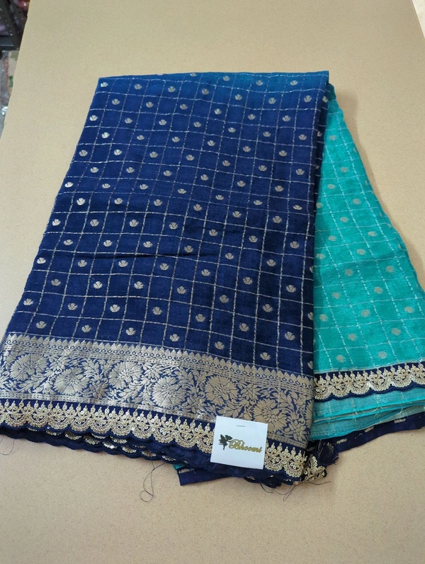Pure Chinnon With Work - Blue