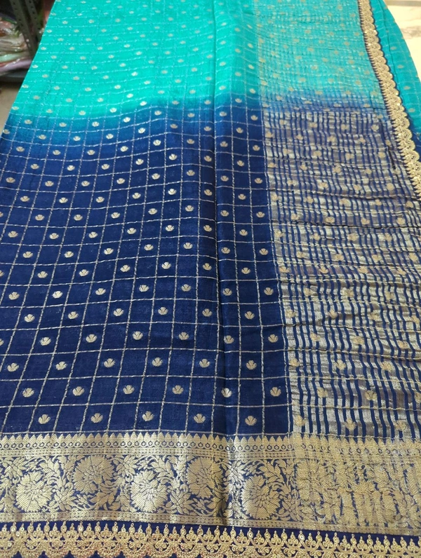 Pure Chinnon With Work - Blue