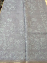 Silk Organza Designer  - blue