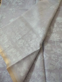 Silk Organza Designer  - blue