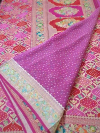 Pure Georgette Rang kart  - pink
