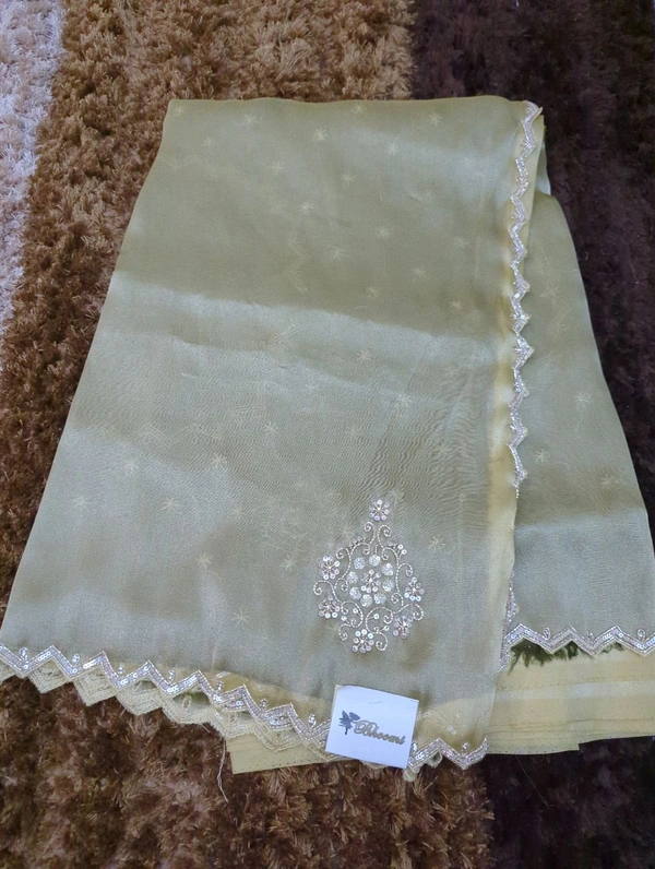Pure Georgette Tissue With Muggamwork  - Amulet