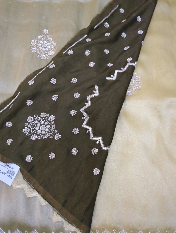Pure Georgette Tissue With Muggamwork  - Amulet