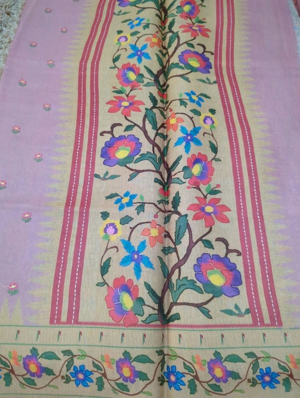 Soft Satin Tussar  - Lilac