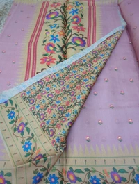 Soft Satin Tussar  - Lilac