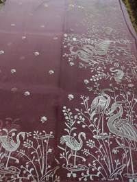 Soft Organza With Pita Work  - Morocco Brown