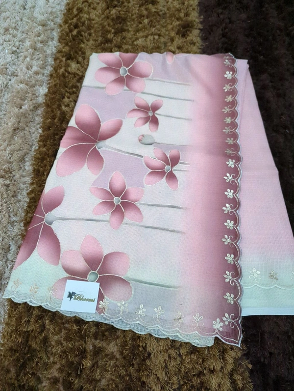 Kota With Pita Work - Solid Pink