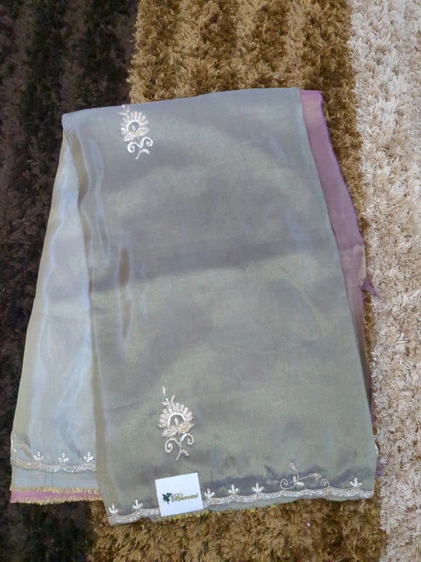 Pure Georgette Tissue  - purple