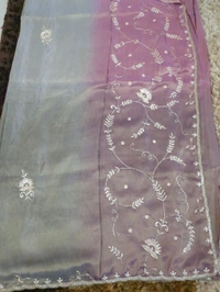Pure Georgette Tissue  - purple