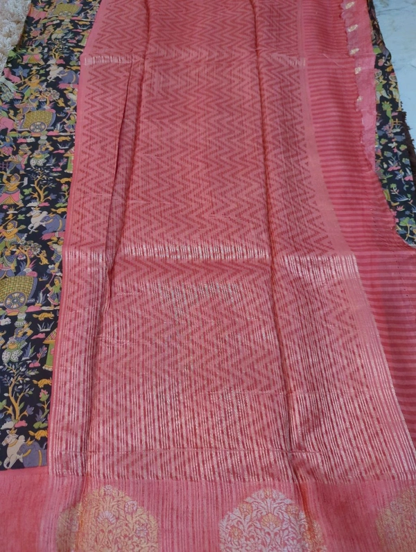Soft Crepe With Weaving  - Black