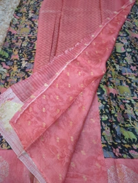Soft Crepe With Weaving  - Black