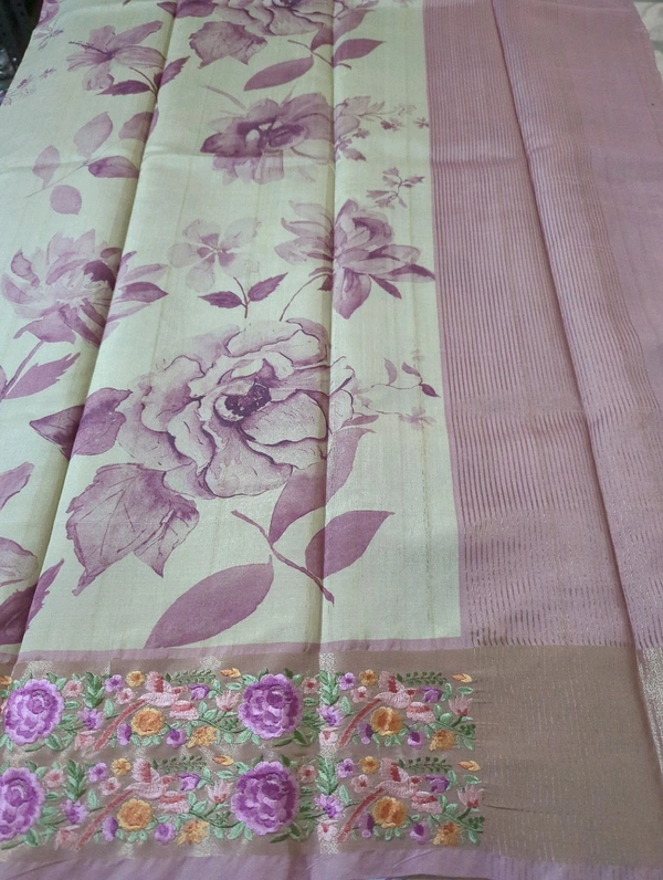 Soft Dupian With Embroidery  - Fuchsia Pink