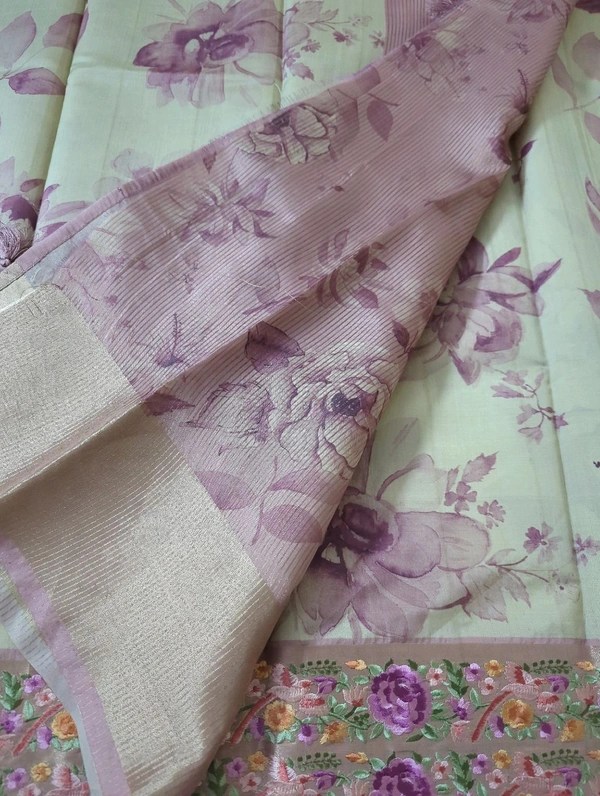 Soft Dupian With Embroidery  - Fuchsia Pink
