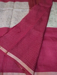 Tussar Checks - pink