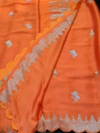 Pure Mushru Weaving  - orange