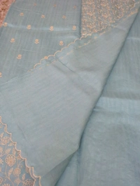 Tusser Embroidery  - Jungle Mist