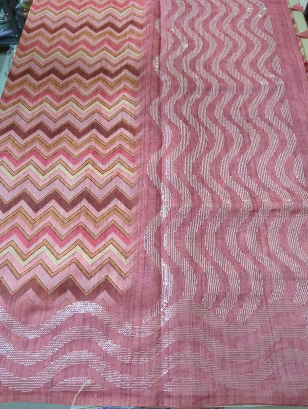 Soft Tusser Sequence  - Tickle Me Pink 4