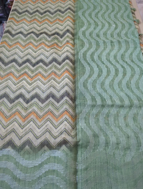 Soft Tusser Sequence  - Green 5
