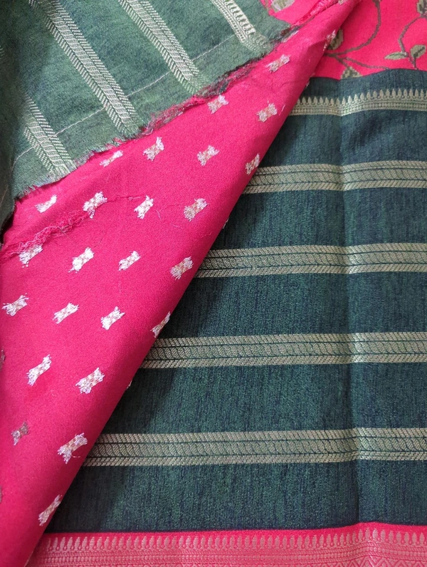 Semi Mysore Crepe  - green 2
