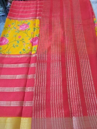 Semi Mysore Crepe  - Red 3
