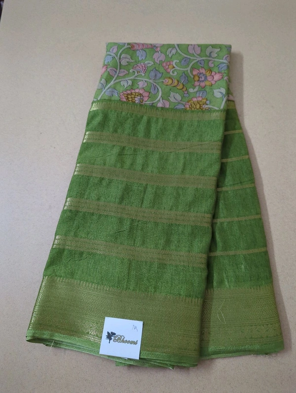 Semi Mysore Crepe  - Screamin' Green 4