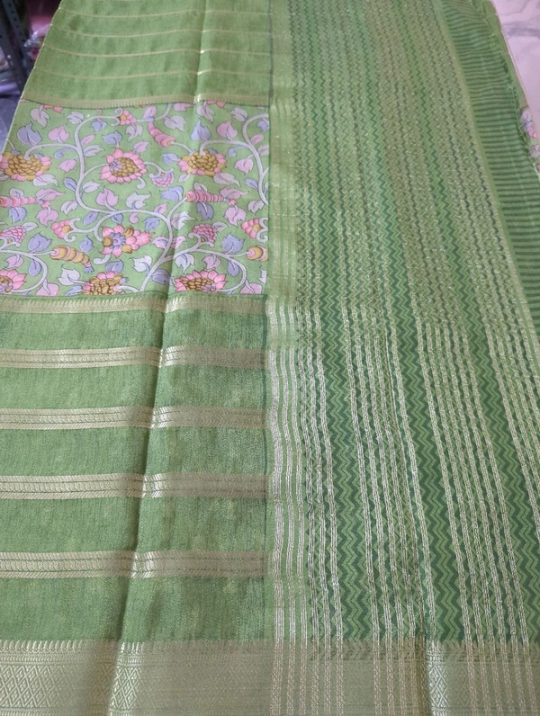 Semi Mysore Crepe  - Screamin' Green 4
