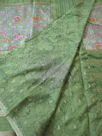 Semi Mysore Crepe  - Screamin' Green 4