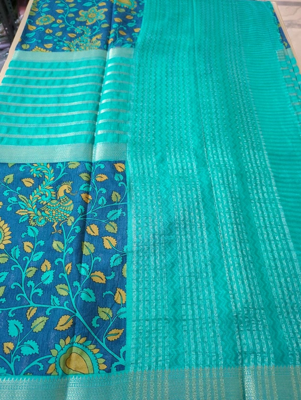 Semi Mysore Crepe  - sky blue 9