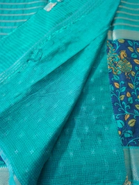 Semi Mysore Crepe  - sky blue 9