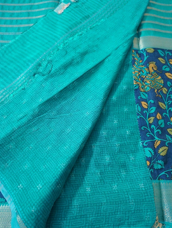 Semi Mysore Crepe  - sky blue 9