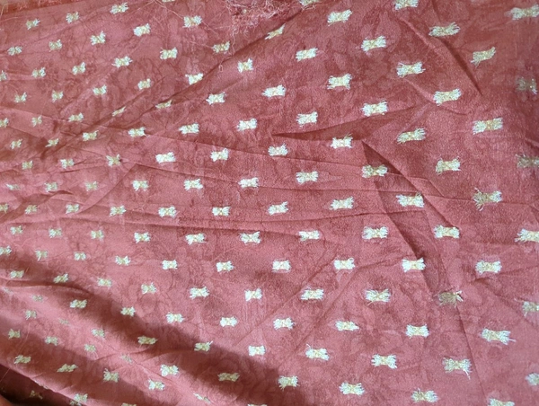 Semi Mysore Crepe  - Red Orange 10