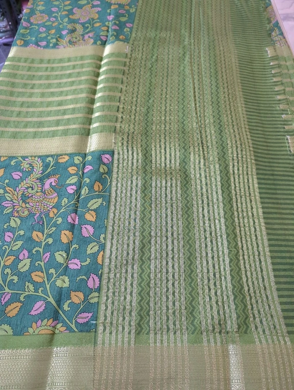 Semi Mysore Crepe  - green 12