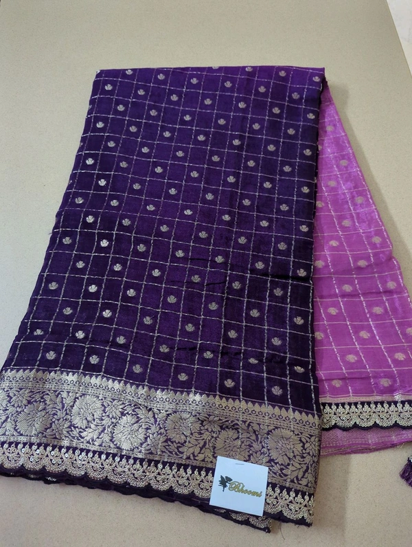 Pure Chinnon With Work - Pigment Indigo