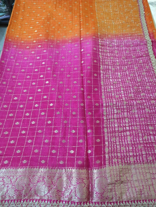 Pure Chinnon With Work - pink