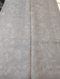 Silk Organza Designer  - Bone