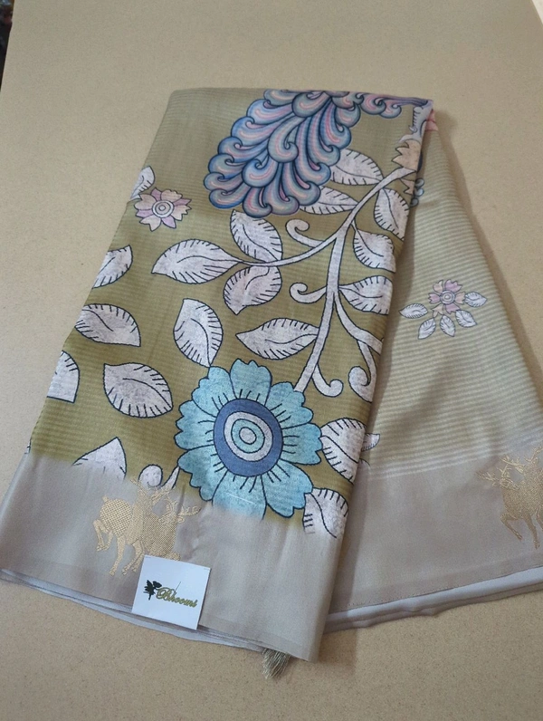 Soft Tusser Mushru - Forest Green