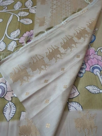 Soft Tusser Mushru - Forest Green