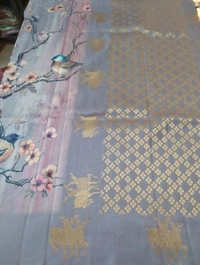 Soft Tusser Mushru - Gray