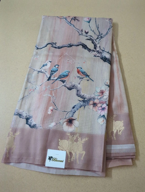 Soft Tusser Mushru - Bone