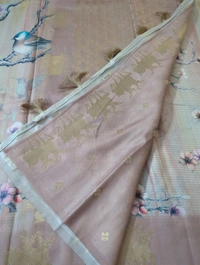 Soft Tusser Mushru - Bone