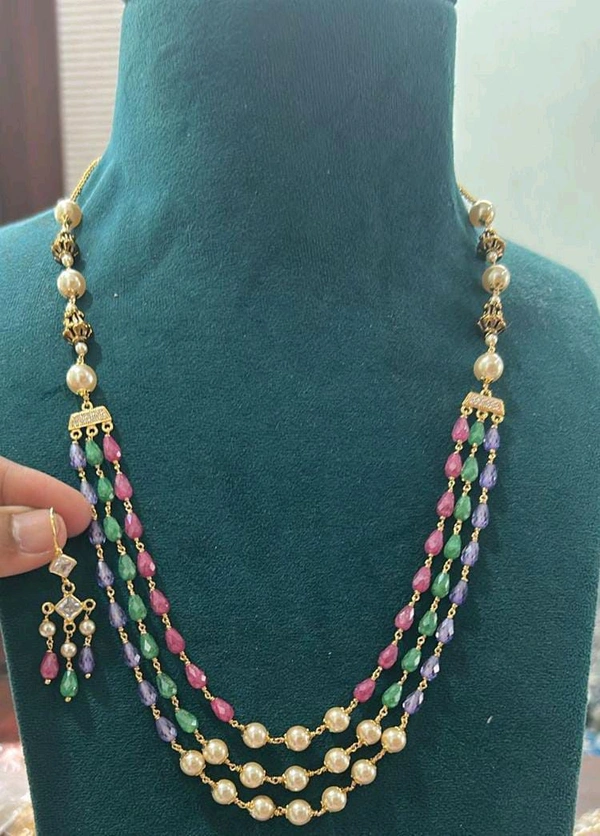 Manulu Vt Cz Combination Chain With Earrings  - 1 WEEK DISPACH TIME, HD