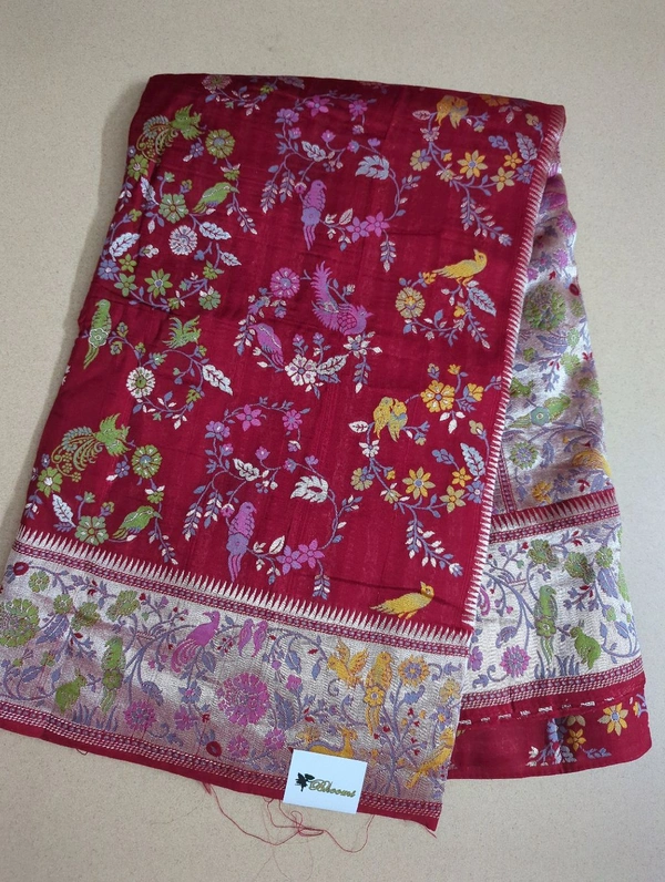 Tusser Georgette Offer - Red