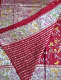 Tusser Georgette Offer - Red