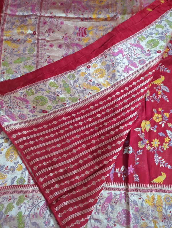Tusser Georgette Offer - Red