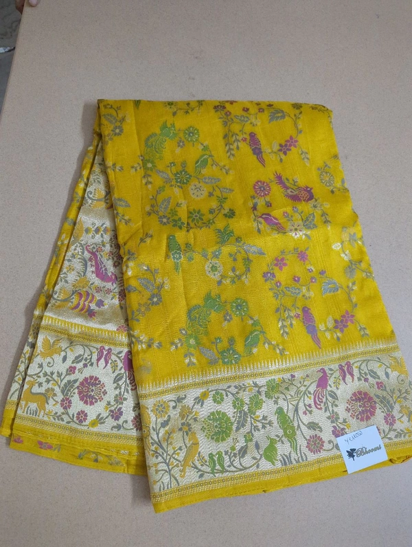 Tusser Georgette Offer - Yellow