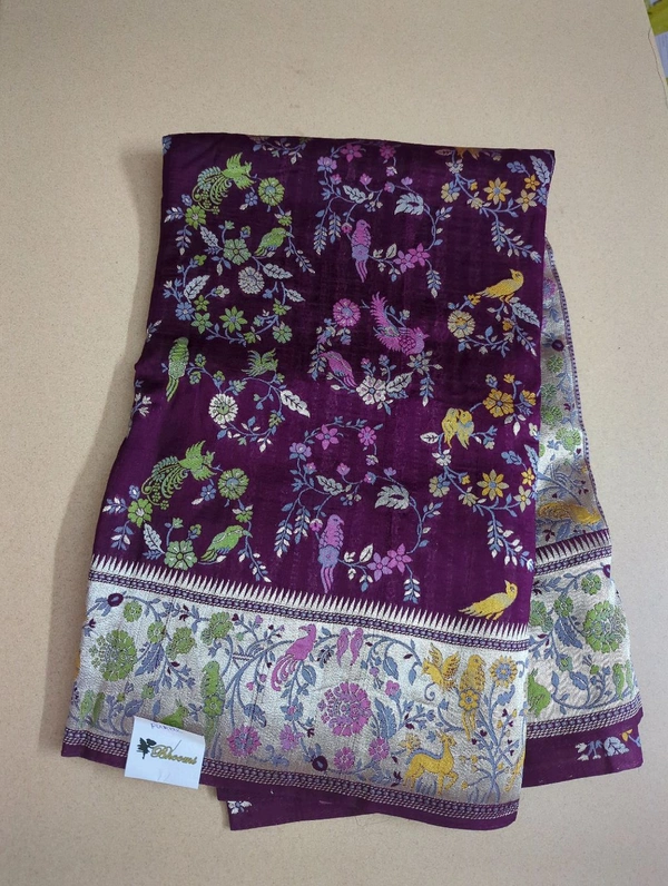 Tusser Georgette Offer - Purple
