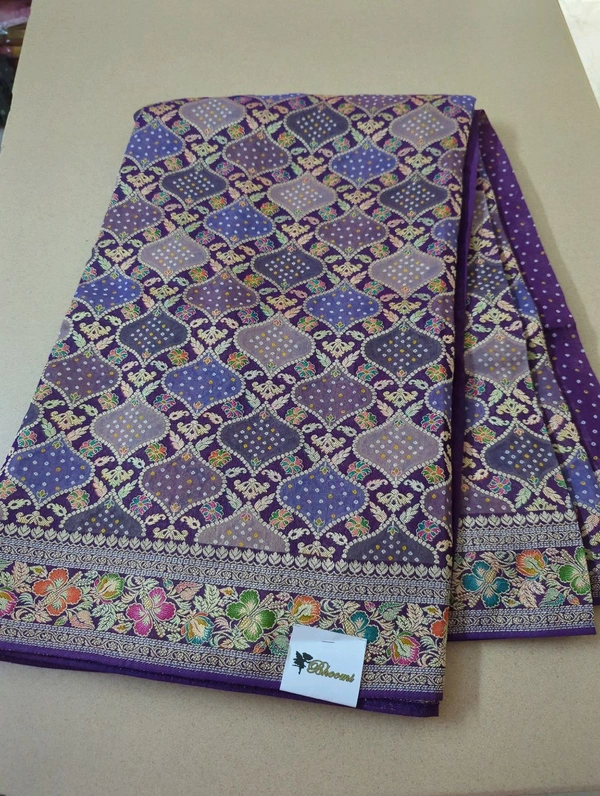 Pure Georgette Rang kart  - Pigment Indigo