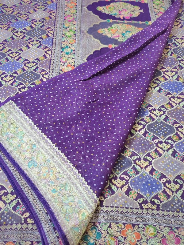 Pure Georgette Rang kart  - Pigment Indigo