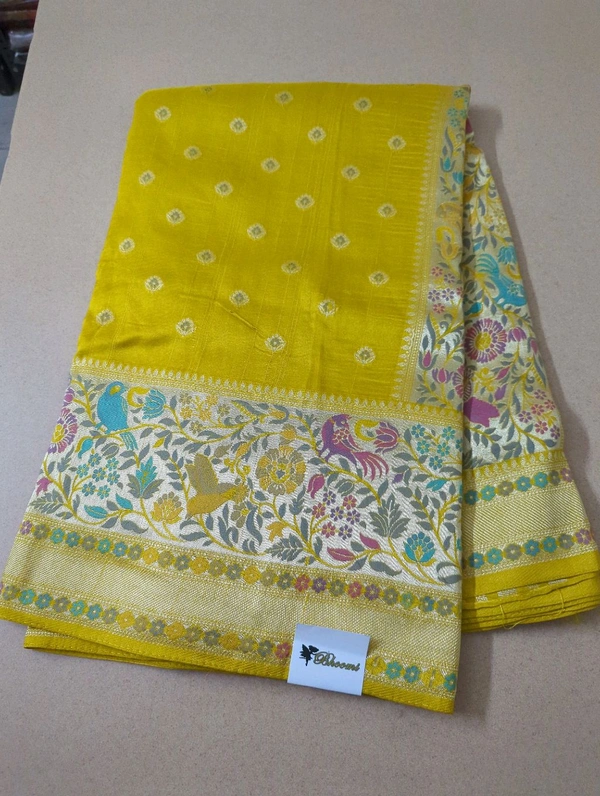 Tussar Georgette  - Gold